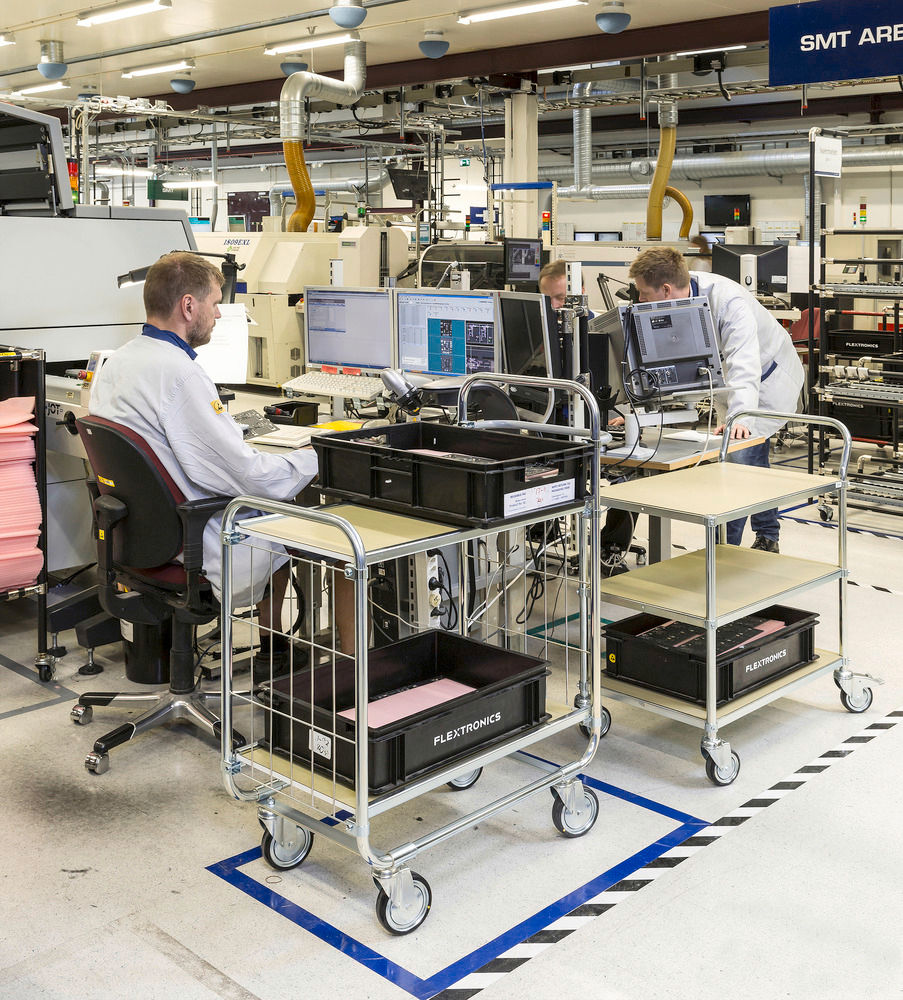 Kongamek ESD-Etagenwagen KM Verzinkt 2 Flexible Böden 945 x 470 x 1120 mm 267582W