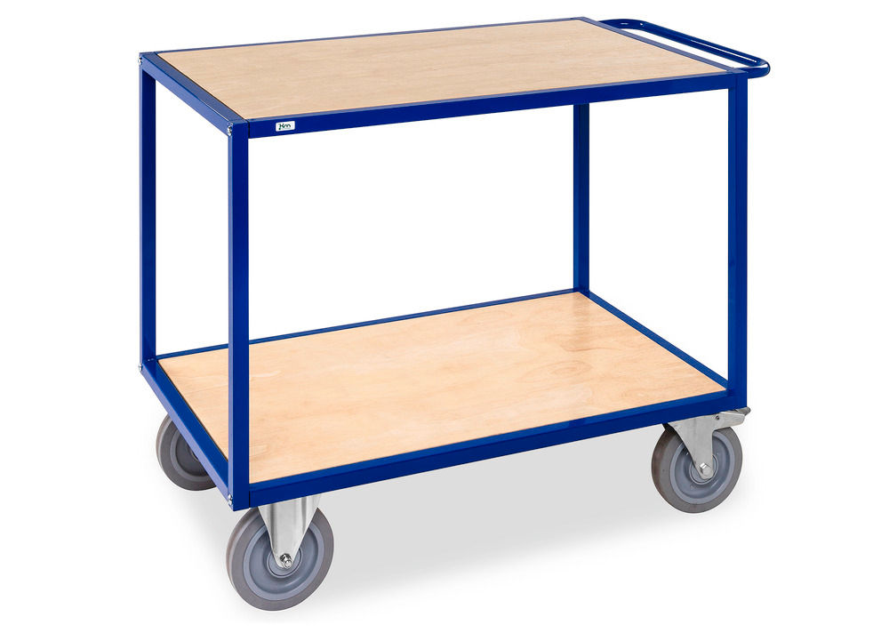 Kongamek Tischwagen KM Ergo Pulverbeschichtet 2 MDF-Böden TK 500 kg Elastik-Rollen Stopp 680 x 1200 x 934 mm 267576W