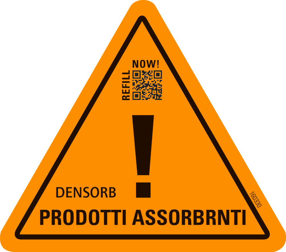 Denios Višejezični Set Nalepnica za DENSORB® Sredstva za Vezivanje