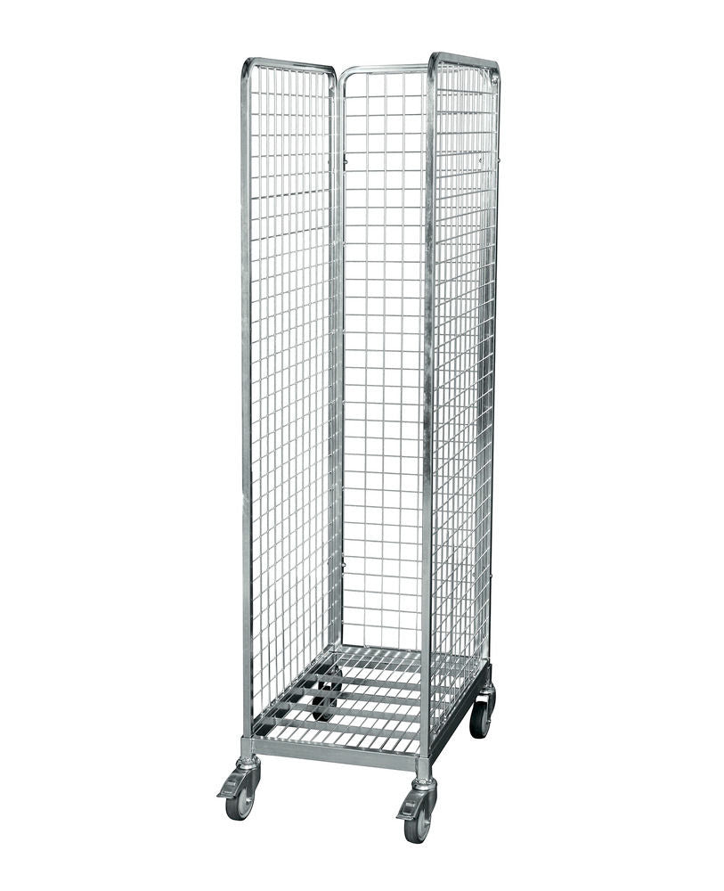DENIOS Čelični Rol Kontejner sa 3 Mrežasta Zida 460 x 640 x 1855 mm 266071W