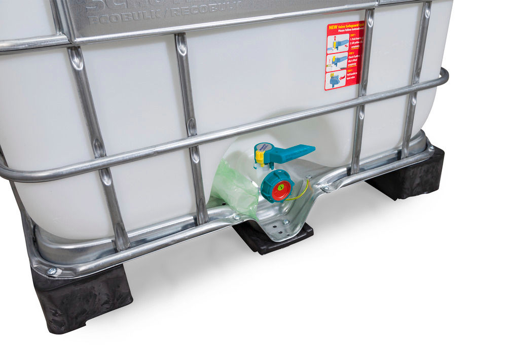 Schütz IBC Kontejner Za Opasne Tvari Ex Izvedba PE Paleta 1000L DN150 DN50