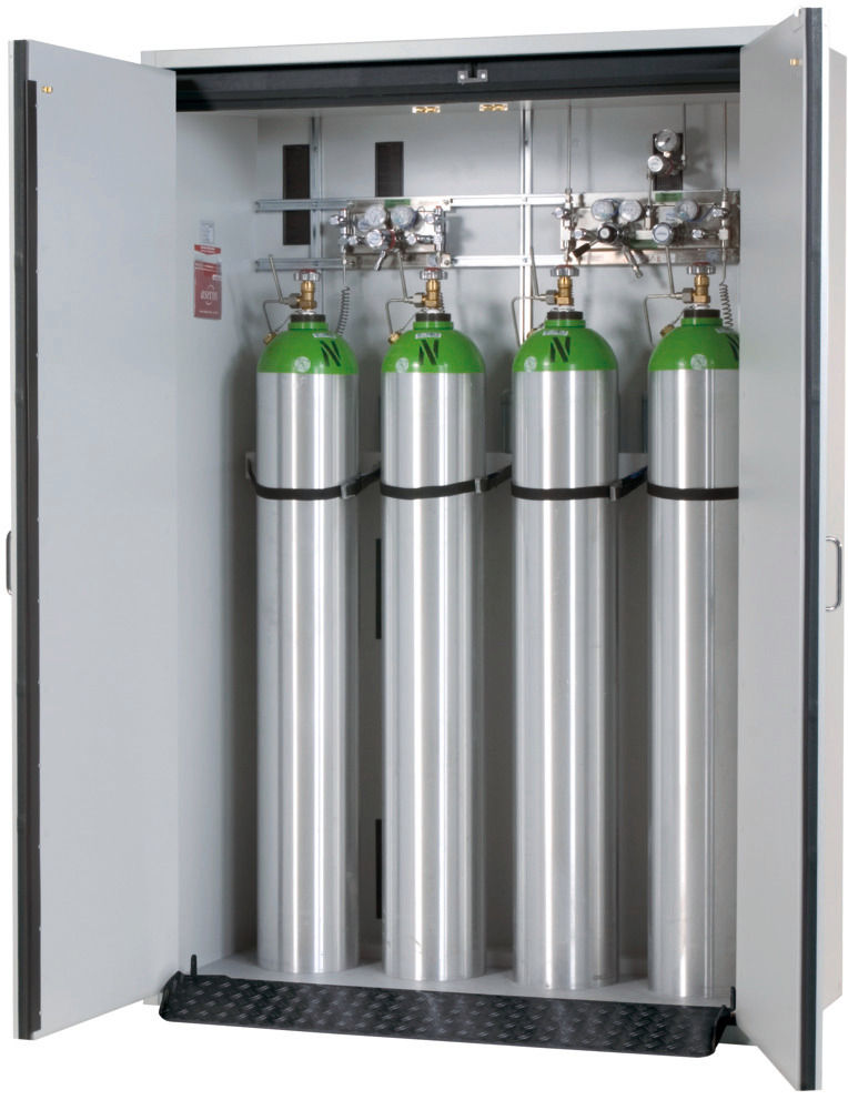 Asecos Čelik Orman za Gasne Boce 4x50l 1398x615x2050mm Sivi