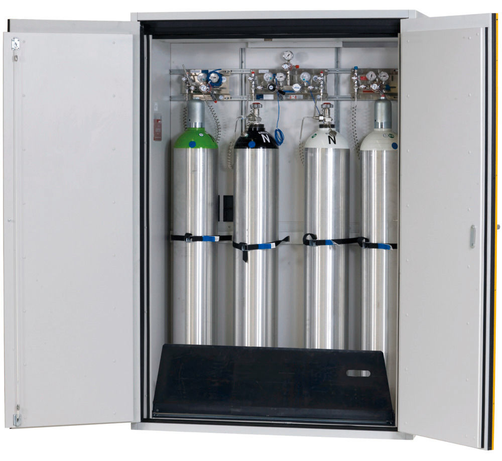 Asecos Čelik Orman za Gasne Boce 4x50l 1398x615x2050mm Sivi