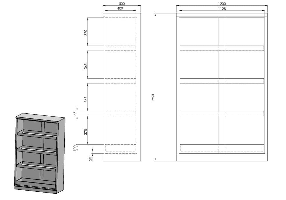 Orman Za Hemikalije Denios CS 104-A Siva 1200x500x1950mm 3 Auszugswannen 1 Bodenwanne