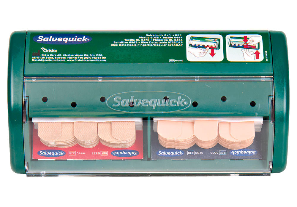 Salvequick Pflasterspender DENIOS Sa Punjenjem Refill 6444 I 6036 Zeleni