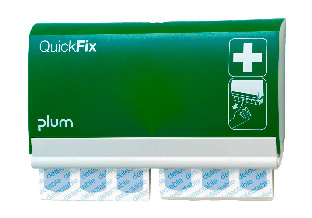 Plum QuickFix Dispenzer Za Flastere Sa Detektabilnim Flasterima, 2 x 45 Komada, Zeleni