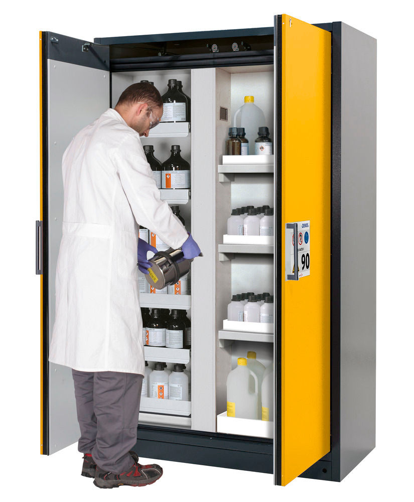 asecos Čelik Select Ormar za Opasne Materije 266830W 6 Polica Žuta