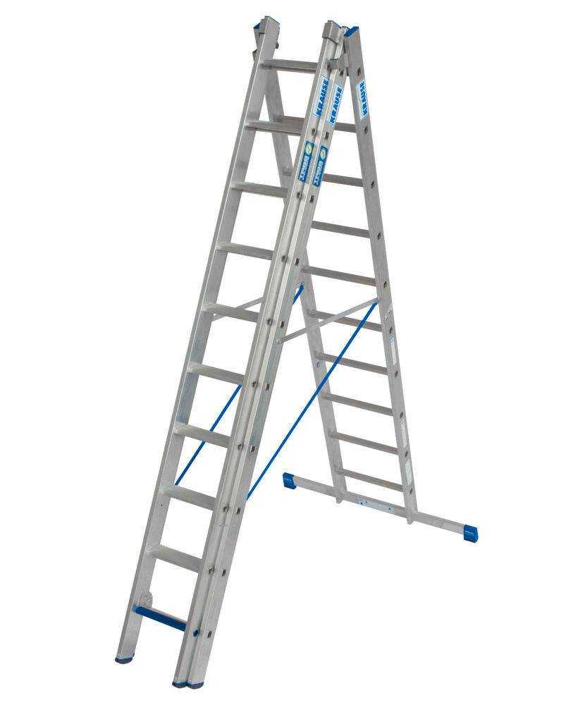 KRAUSE Aluminijumske Višenamenske Merdevine 3 x 10 Prečki 270890W