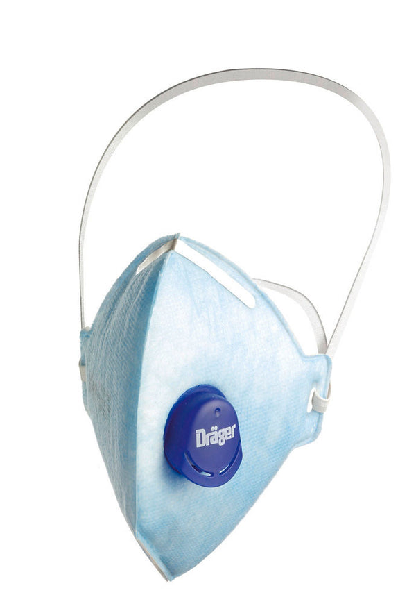 Dräger X-plore 1720 V Odour Polumaska za Čestice FFP2 NR D sa Ventilom i Aktivnim Ugljem 10 Komada