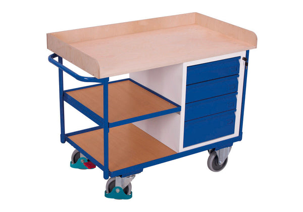 DENIOS classic-line Radionička Kolica Čelik 1220 x 640 x 955 mm 271543W