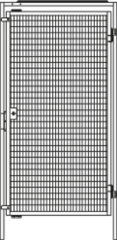 Mašinski Zaštitni Sistem Jednokrilna Vrata za Zidni Element 1000 x 1000 x 2000 mm Žuta DENIOS 129337W