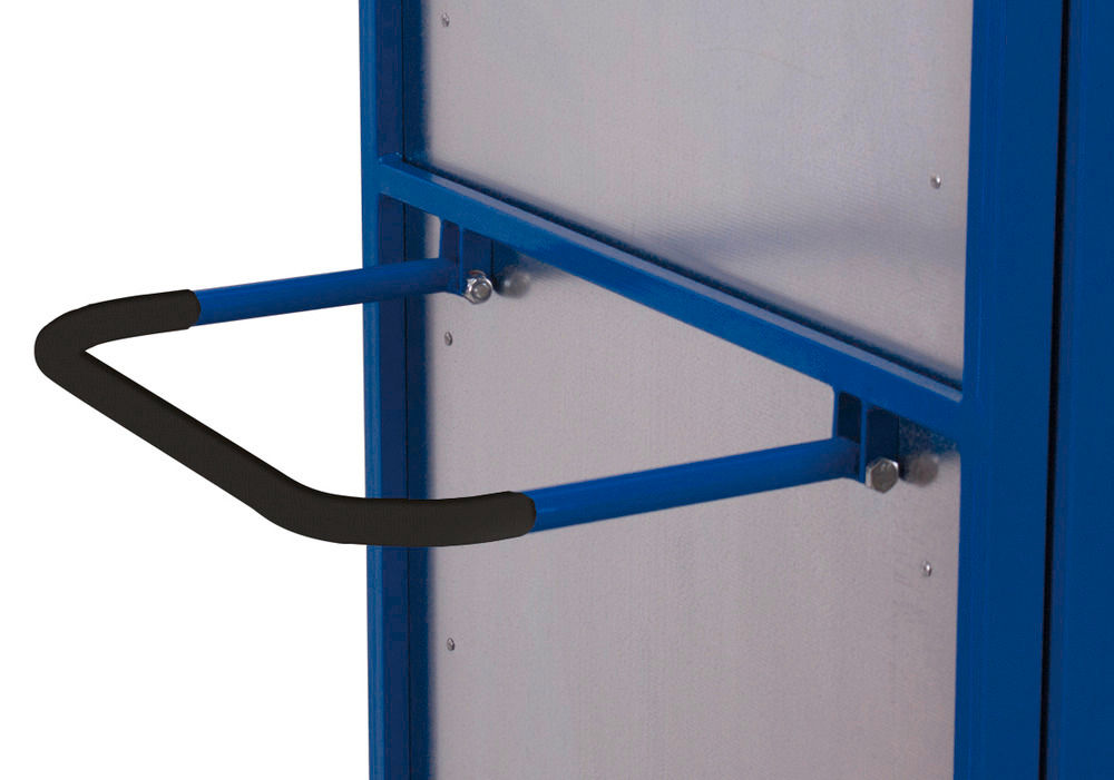 VARIOfit Ormar Kolica sa Limenim Zidom Dvokrilna Vrata 3 Police 810 x 1115 x 1810 mm 272685W