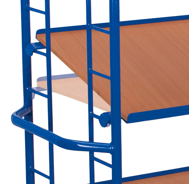 VARIOfit Regalwagen aus Stahl 4 Regalböden 3 Neigbar EasySTOP Höhe 1855 mm 272651W