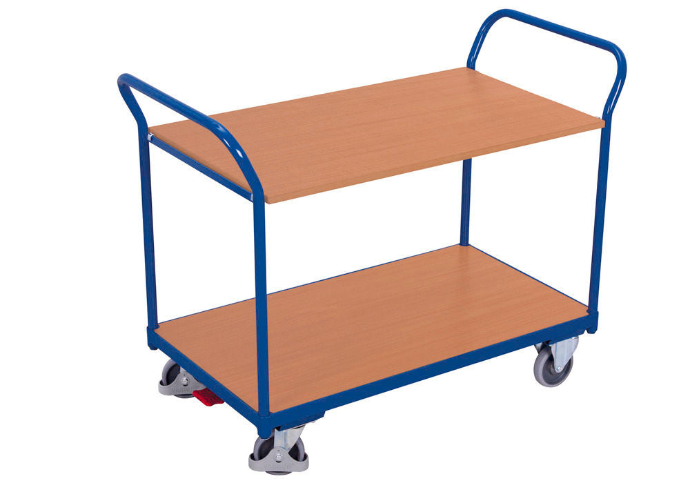 VARIOfit transportna kolica od čelika 2 nivoa plastificirana TPE-točkići EasySTOP 850 x 500 mm 272635W