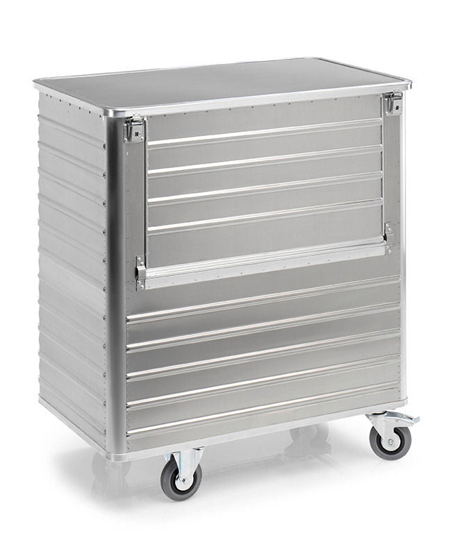 Aluminijumski Transportni Vagon TW 1050-B sa Preklopnom Uzdužnom Stranom i Poklopcem 1050 L 1280 x 730 x 1430 mm DENIOS 137225W