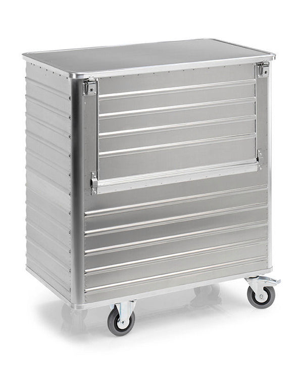 Aluminijumski Transportni Vagon TW 1050-B sa Preklopnom Uzdužnom Stranom i Poklopcem 1050 L 1280 x 730 x 1430 mm DENIOS 137225W