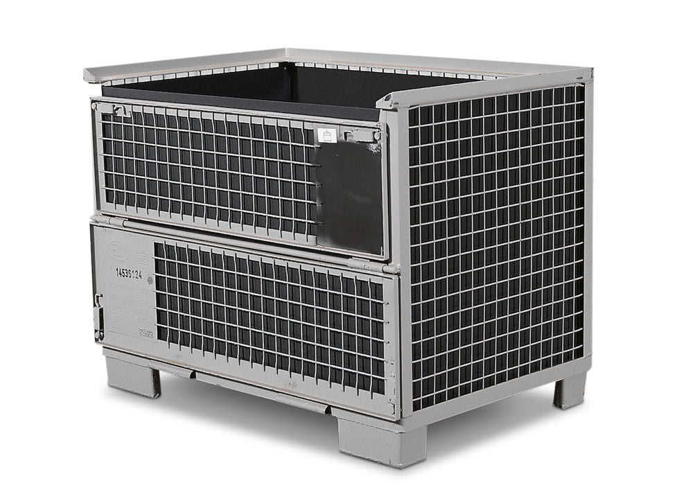 Gitterbox Umetak 4-Strano Zatvoren od Polietilena (PE) DENIOS 145341W 1195 x 795 x 780 mm Crna