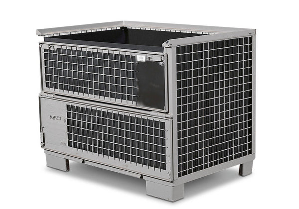 Gitterbox Umetak 4-Strano Zatvoren od Polietilena (PE) DENIOS 145341W 1195 x 795 x 780 mm Crna