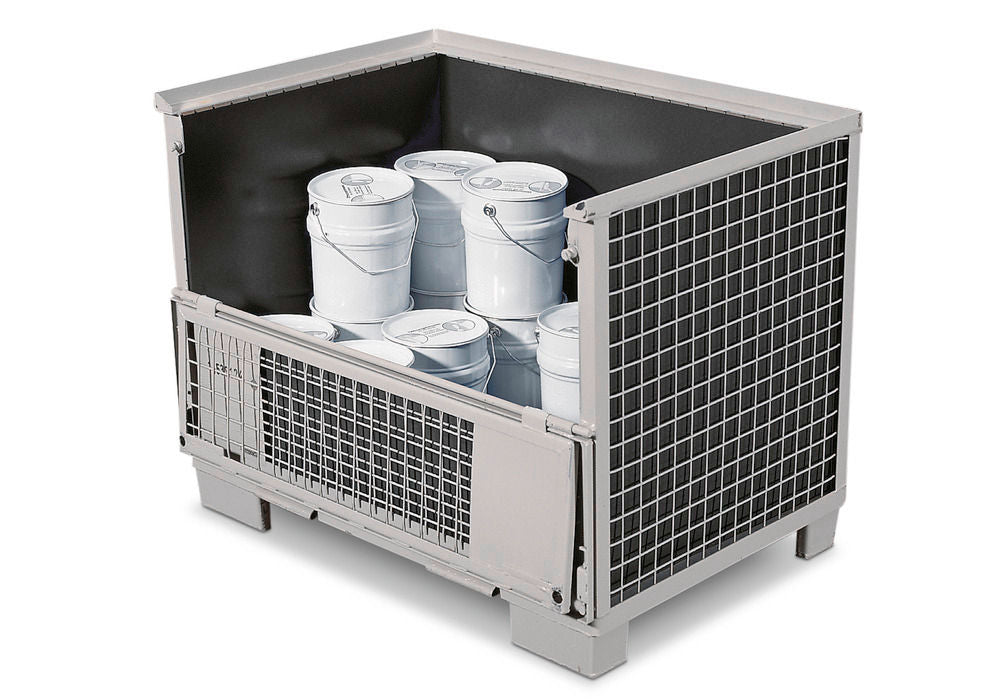 Gitterbox Umetak sa Prednjim Otvorom od Polietilena (PE) DENIOS 145342W 1195 x 795 x 780 mm Crna