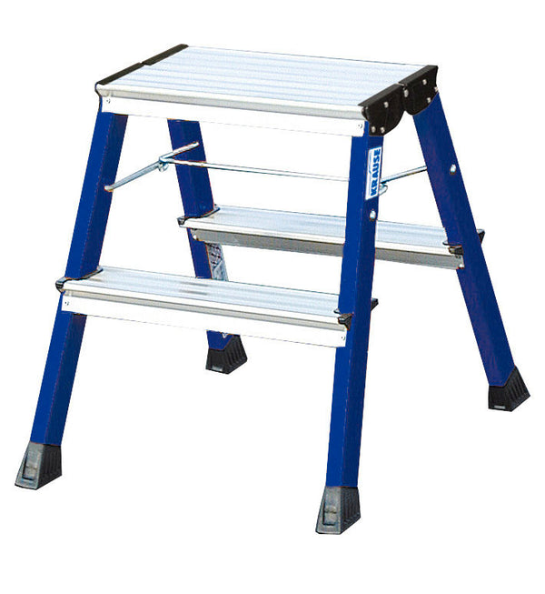 KRAUSE Dvostruki Sklopivi Stepenik Aluminijum 2 x 2 Gazišta 137494W
