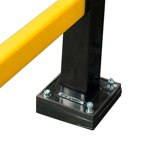 Ugaoni Stub Za Hibridnu Zaštitnu Ogradu Čelik Pocinčan Plastificiran Crni Visina 1040 mm Moravia 271638W