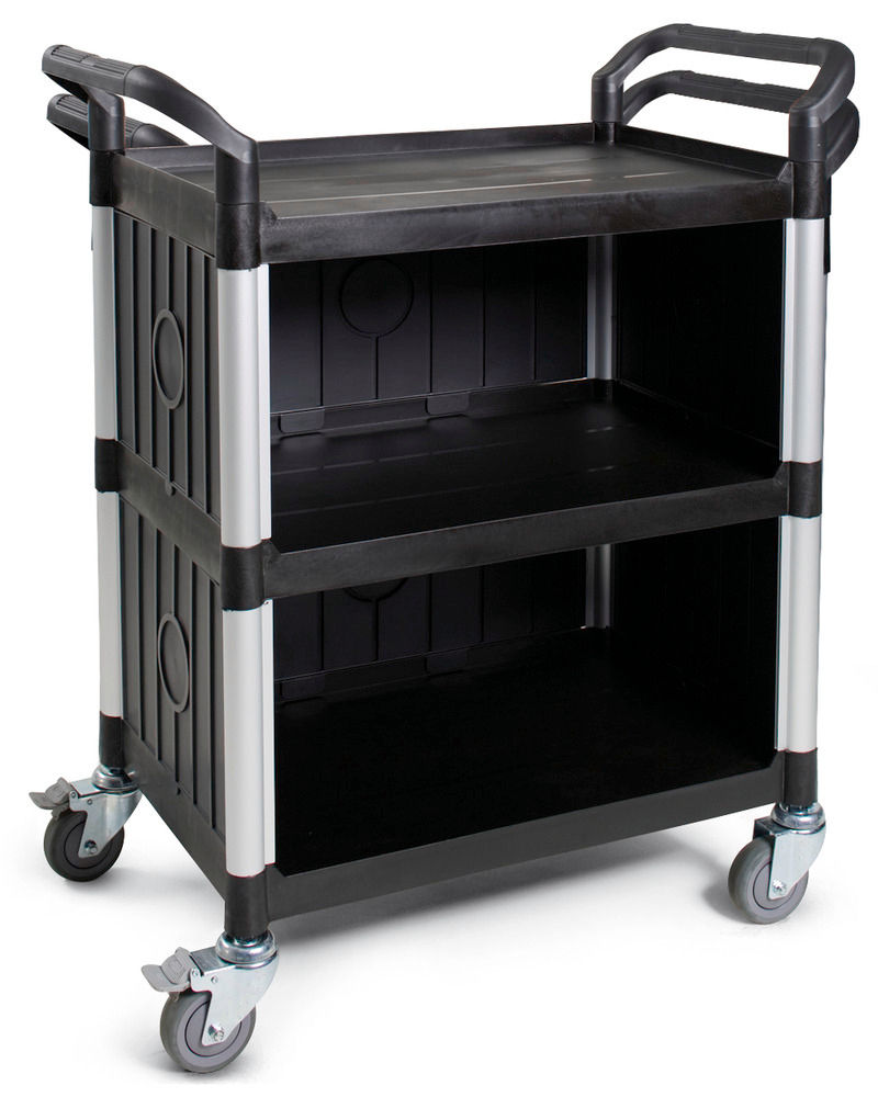 DENIOS Višenamenska aluminijumska transportna kolica 3 nivoa 3-strano zatvorena 480 x 850 x 1000 mm 180041W