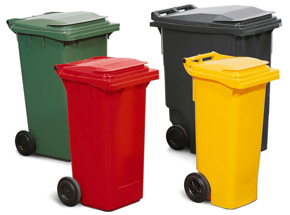 DENIOS Mobilna Velika Kanta za Otpad od Plastike 80 L Antracit