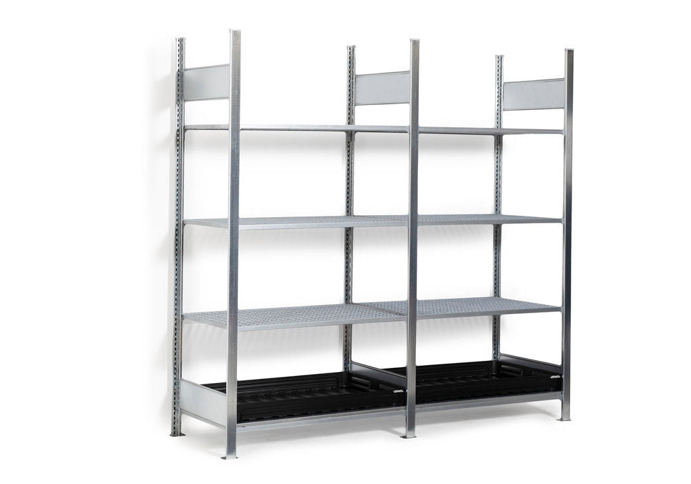 Denios Čelik Regal za Opasne Materije Anbaufeld 3 Gitterroste 1012x437x2000mm