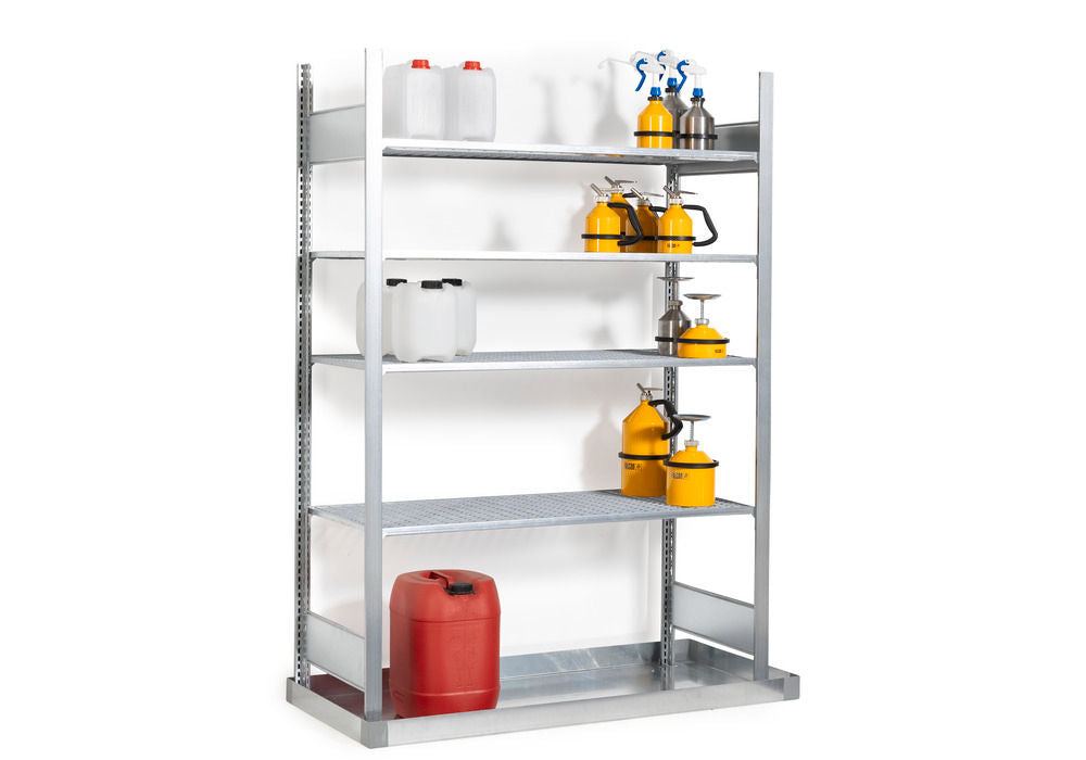 Denios Čelik Regal za Opasne Materije Grundfeld 4 Rešetke 1456x526x2000mm Pocinkovani