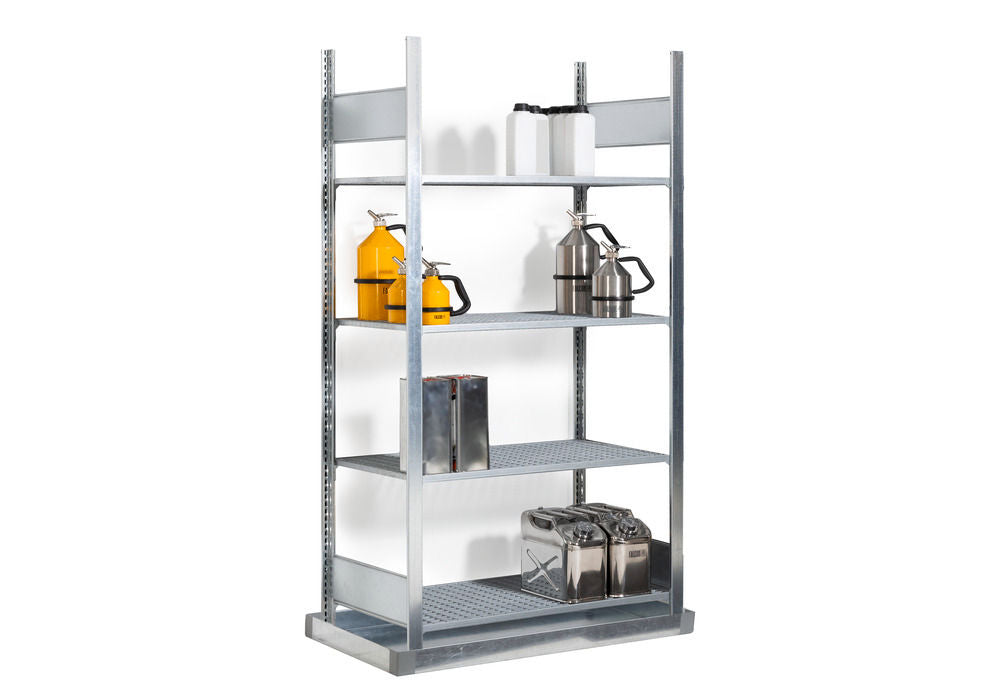 Denios Čelik Regal za Opasne Materije Grundfeld 4 Rešetke 1156x526x2000mm Pocinkovani