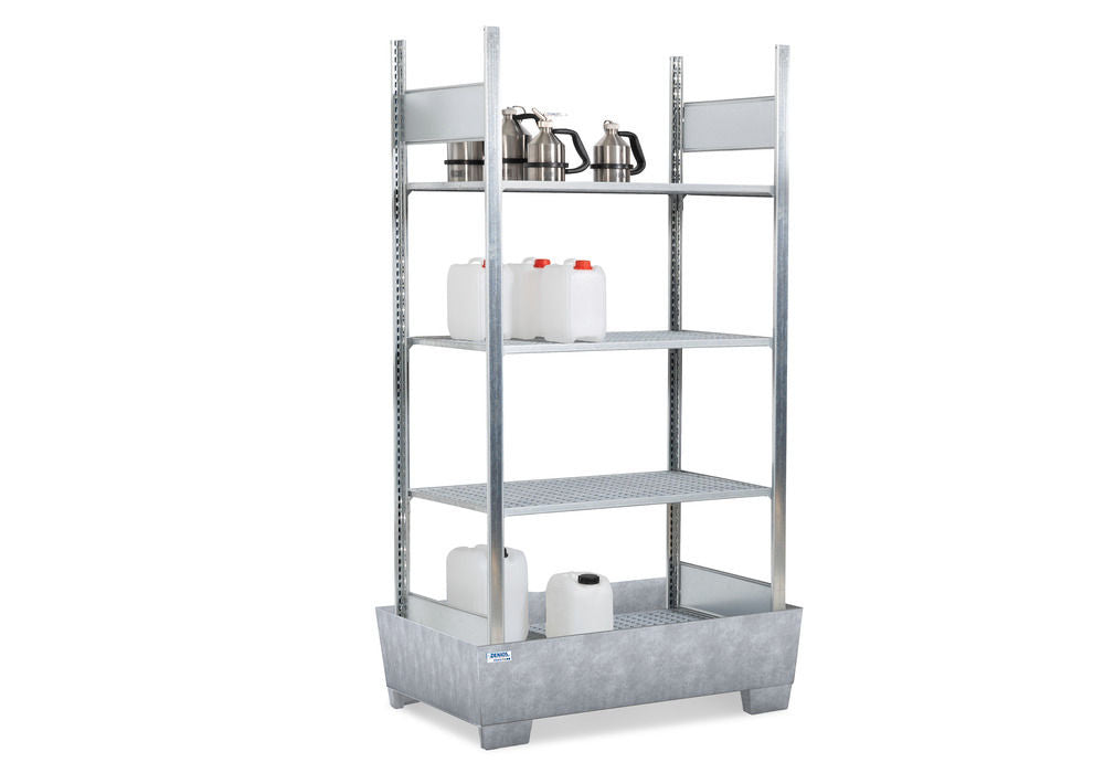 DENIOS Čelik Regal za Opasne Materije 199583W 4 Rešetkaste Police 1236x816x2100mm Pocinkovano