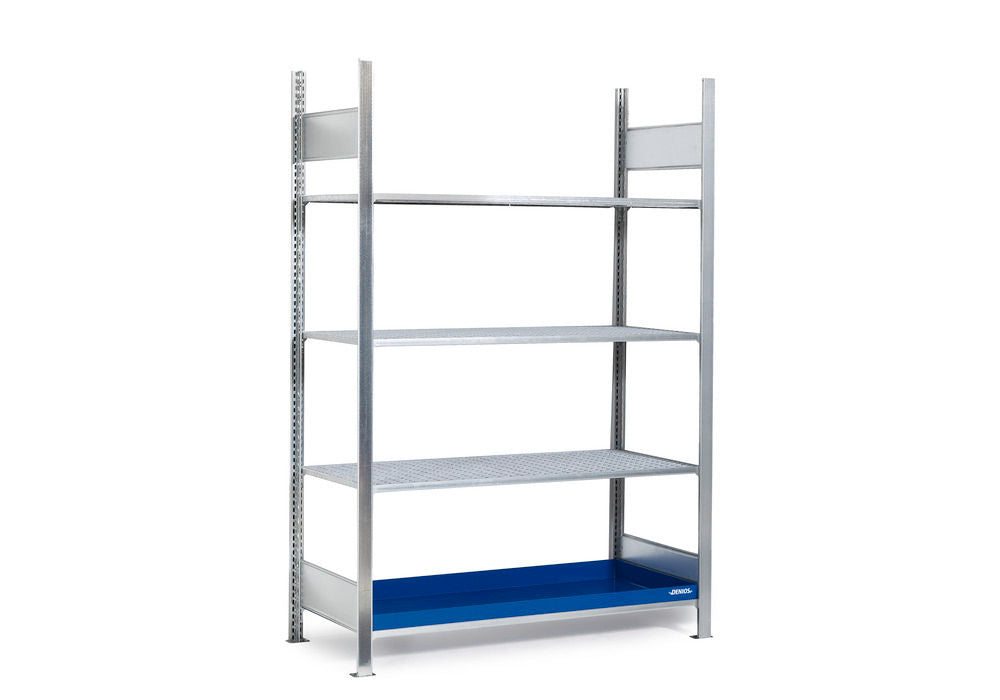 Denios Čelik Regal za Opasne Materije Grundfeld 3 Nivoa 1360x437x2000mm Sivi