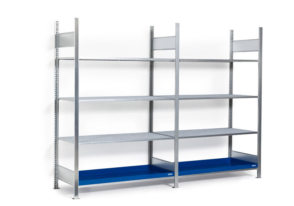 Denios Čelik Regal za Opasne Materije Grundfeld 3 Nivoa 1360x437x2000mm Sivi