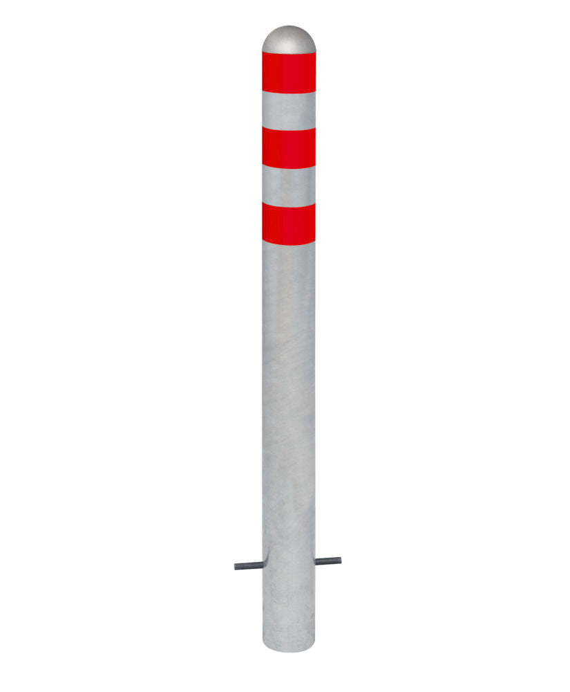 Moravia Ladesäulen Rammschutz-Poller Stahl Feuerverzinkt Rot Reflexringe Zum Einbetonieren 800 mm 280376W