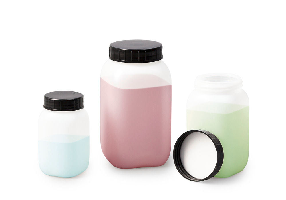 HDPE boce sa širokim grlom četvrtaste prirodno-providne 250 ml 24 komada DENIOS 257557W