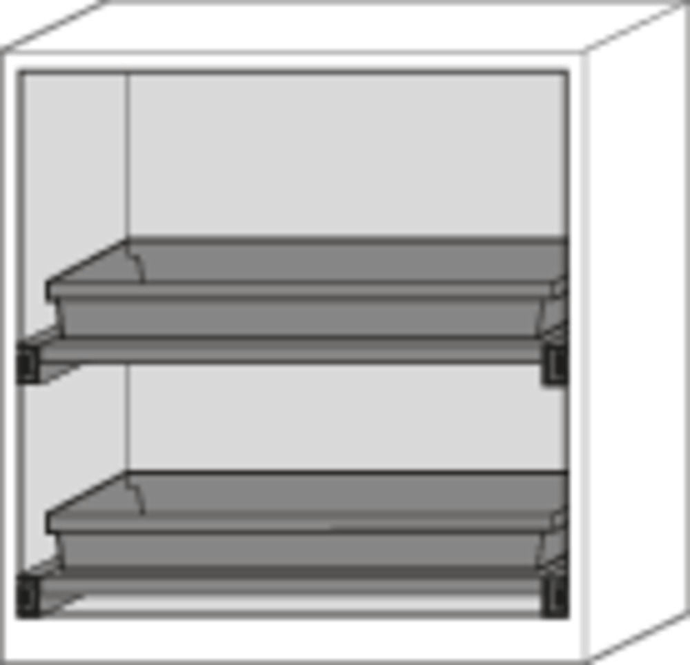 Orman Za Hemikalije Asecos Systema-T CS-102F Antracit Žuta Vrata 2 Tablarauszüge 1055x520x1105mm