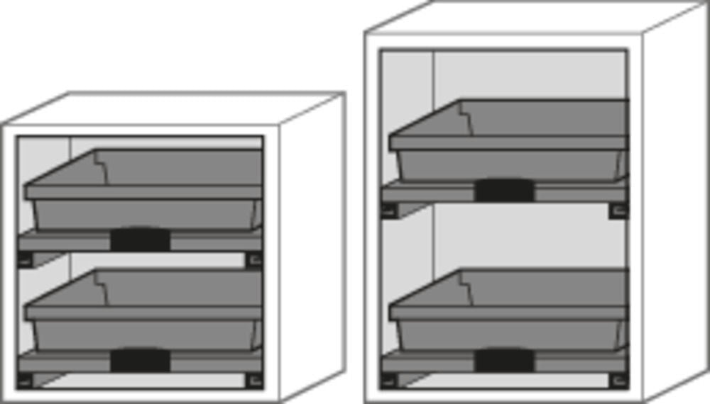 Orman Za Kiseline I Baze Asecos SL 602 Siva 590x570x800mm 2 Tablarauszüge