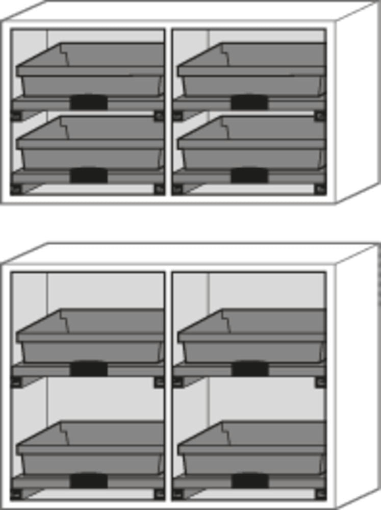 Orman Za Hemikalije Asecos SL 1104 Siva 1100x570x800mm 4 Tablarauszüge