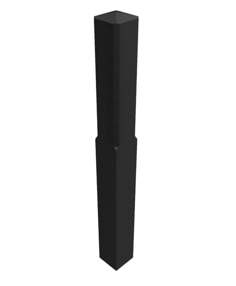 Kvadratni Zaštitni Stub Od Recikliranog Materijala 140 x 140 mm Ukupna Dužina 1400 mm Crni Schake 280696W