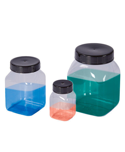PVC boce sa širokim grlom četvrtaste prirodno-transparentne 200 ml 24 komada DENIOS 261413W
