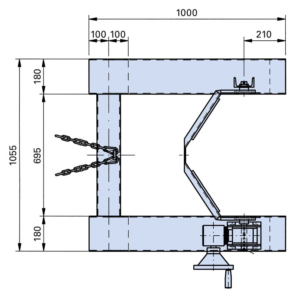 Denios Fasswender SV Čelik 300 Kg 380-600 Mm