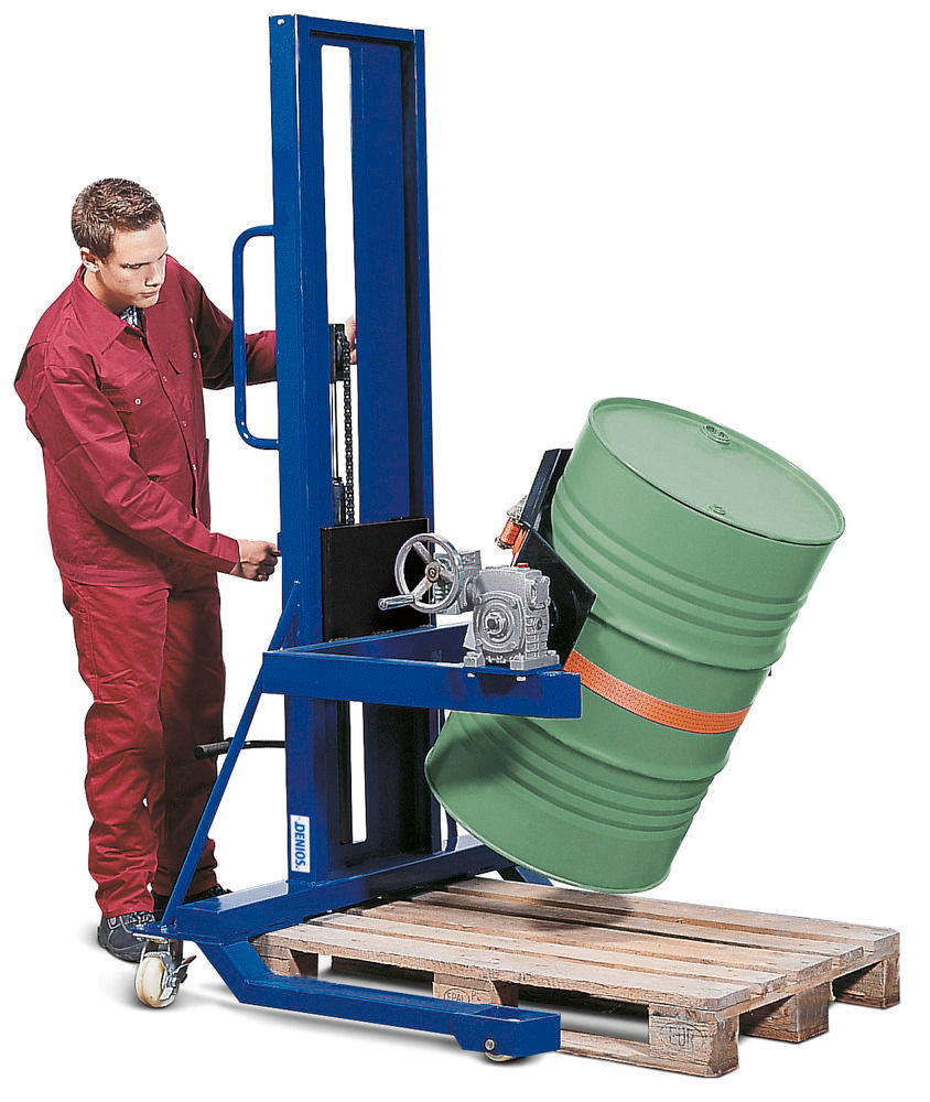 Denios Fassheber Servo FW 16-F 300 Kg 60-220 L Plavi