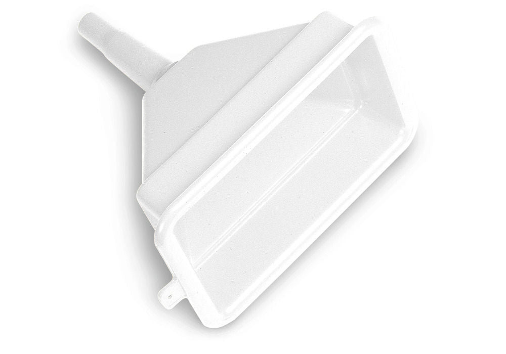 Plastični Levak za Male Kontejnere sa Sitom i Krutim Izlivom Beli DENIOS 117260W