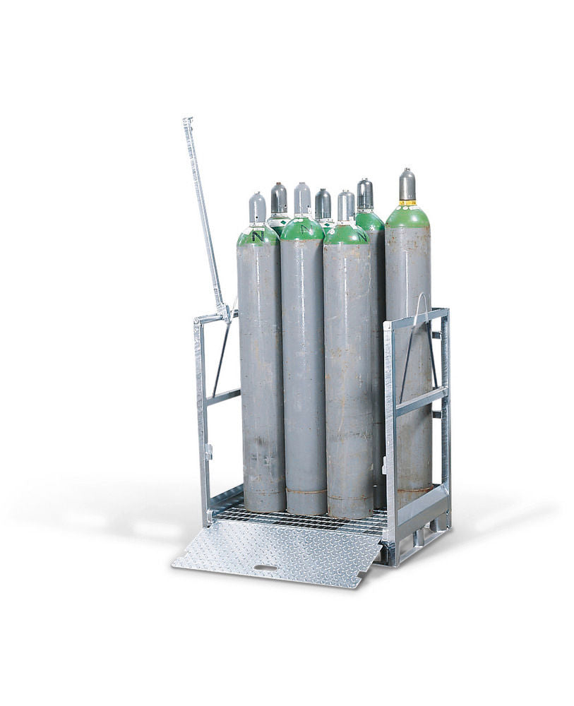 Denios Čelična Paleta Za Gasne Boce 12 × 50 L 230 Mm