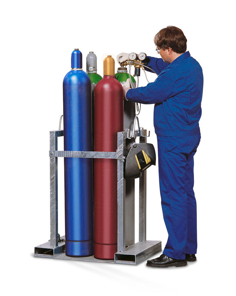 Denios Čelična Paleta Za Gasne Boce 4 Boce 250 Mm 400 Kg