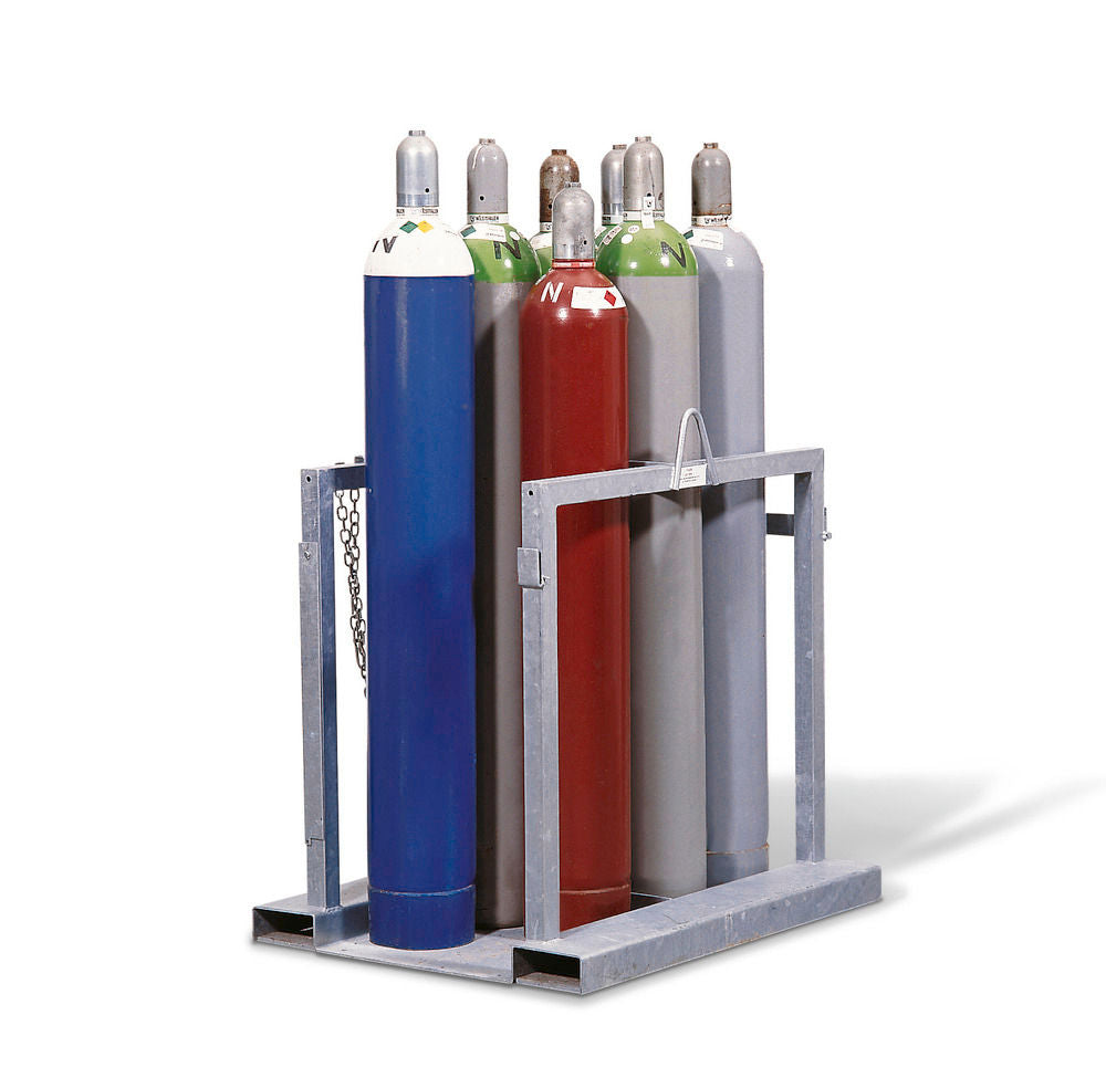 Denios Čelična Paleta Za Gasne Boce 8 × 50 L 250 Mm