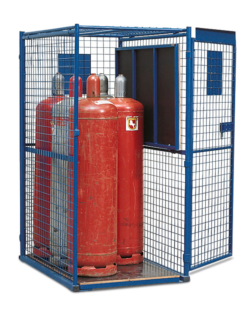 Denios Čelik Orman za Gasne Boce 12x11kg 6x33kg 790x1180x1640mm Plavi