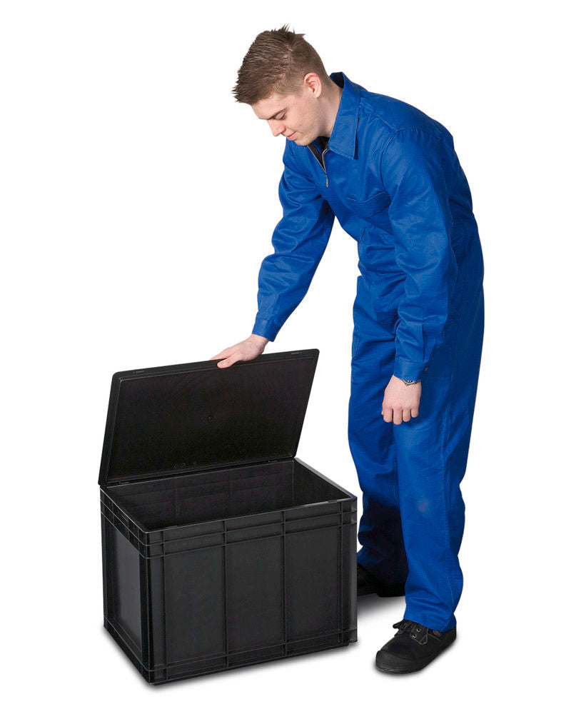 Višekratni Kontejner od Polipropilena 90 l Provodljivi DENIOS 181114W 600 x 400 x 440 mm Crni
