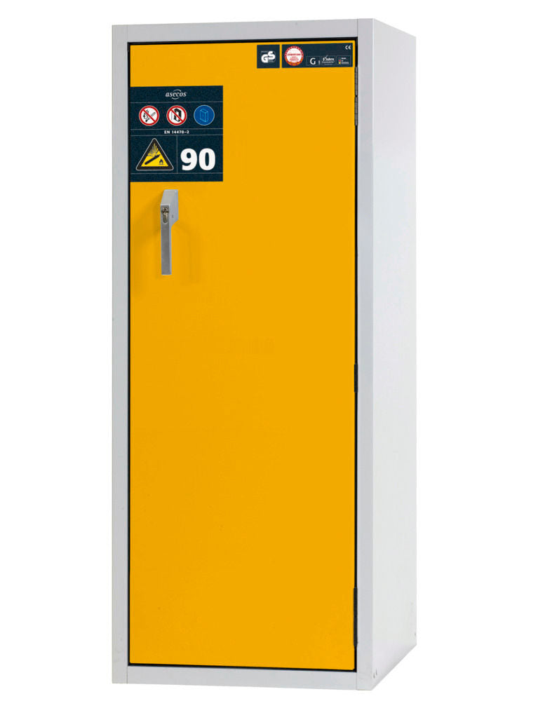 Asecos Čelik Orman za Gasne Boce 2x10l 598x615x1450mm Sivi/Žuti