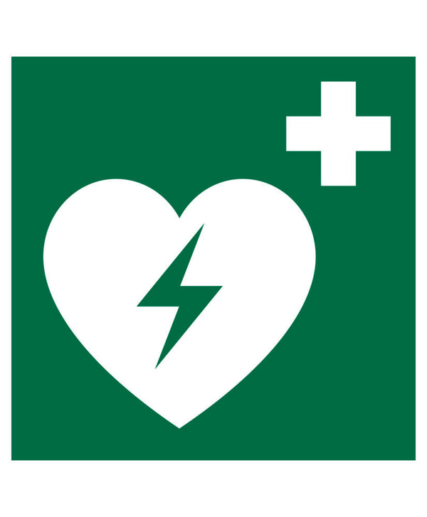DENIOS Znak za Evakuaciju Defibrilator ISO 7010 285025W
